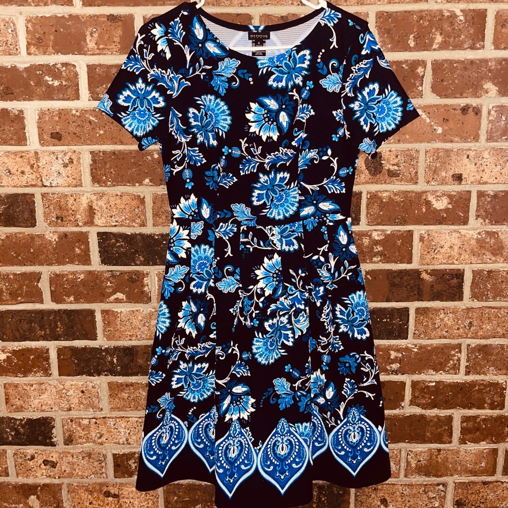 Size 6 Blue Floral Dress
